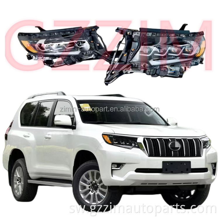 ABS Plastiki ya kichwa taa ya mbele taa ya mbele ya Prado FJ150 2018-2023